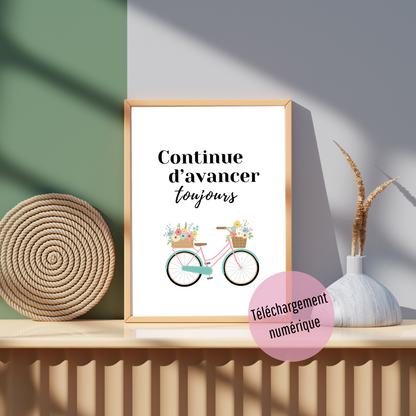 Affiche - Continue d'avancer