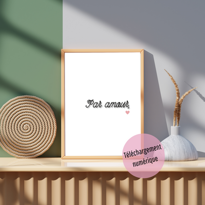 Affiche - Par amour
